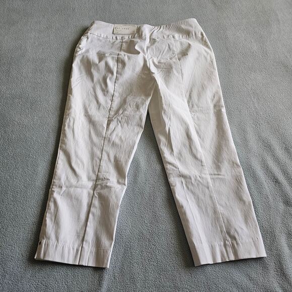 Est. 1946 White Capris Mid-Rise Cropped Pants Size 12 Contemporary Stretch NEW - Picture 4 of 9